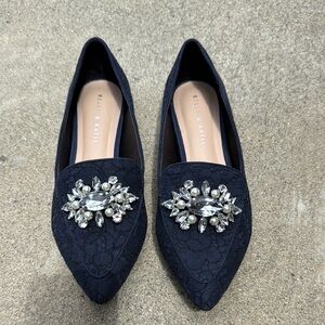 Kelly & Katie Black Crystal Embellished Flats